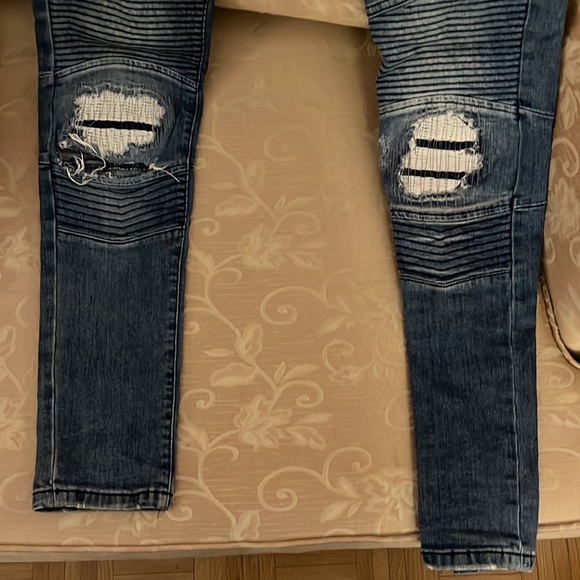 ZARA RIBBED / DISTRESSED JEANS SKINNY - Picture 2 of 4